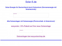 solar-e.de Webseite Vorschau