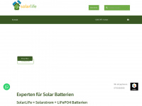 solarlife.ch Webseite Vorschau