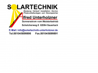 solartechnik-unterholzner.de Webseite Vorschau