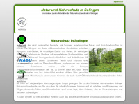 solingen-naturschutz.de Webseite Vorschau
