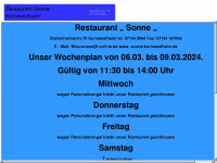 sonne-kornwestheim.de Webseite Vorschau