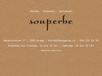 souperbe.ch Webseite Vorschau