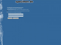 specimen.de Webseite Vorschau