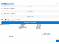 speedparking.ch Webseite Vorschau