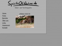 spiritsofnature.de Webseite Vorschau
