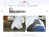 sport-physikalisches-institut.at Webseite Vorschau