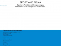 sportandrelax.ch Webseite Vorschau