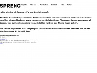 spreng-architekten.ch Webseite Vorschau