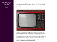 streamgate.de Webseite Vorschau