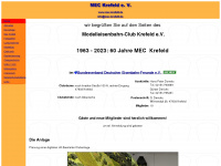 mec-krefeld.de Webseite Vorschau