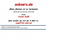 subzero.de Webseite Vorschau