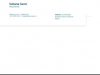 sultana-savvi.ch Webseite Vorschau