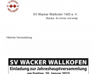 sv-wacker-wallkofen.de Webseite Vorschau