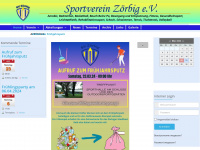 sv-zoerbig.de Webseite Vorschau