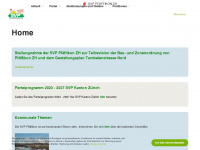 svp-pfaeffikon.ch Webseite Vorschau