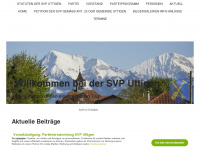 svp-uttigen.ch Webseite Vorschau