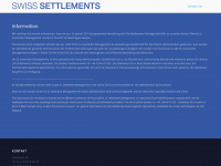 swiss-settlements.ch Webseite Vorschau
