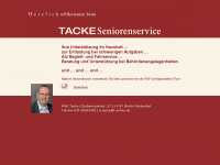 tacke-seniorenservice.de Webseite Vorschau