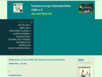 tambourcorps-scheiderhoehe.de Webseite Vorschau