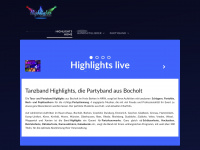 tanzband-highlights.de Webseite Vorschau