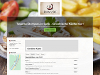 taverna-dionysos.de Webseite Vorschau