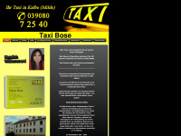 taxi-bose.de Webseite Vorschau