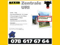 taxi-uri.ch Webseite Vorschau