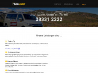 taxikurz.de Webseite Vorschau