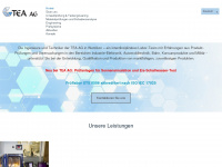 tea-ag.ch Webseite Vorschau