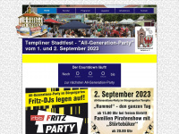 templiner-stadtfest.de Webseite Vorschau