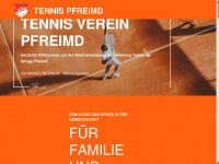 tennis-pfreimd.de Webseite Vorschau