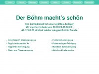 teppichreinigung-boehm.de Webseite Vorschau