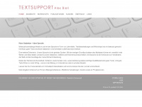 textsupport.ch Webseite Vorschau