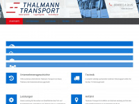 thalmann-transport.de Webseite Vorschau