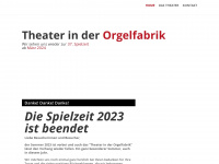 theaterinderorgelfabrik.de Webseite Vorschau