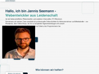 jannisseemann.de Webseite Vorschau