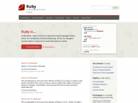 ruby-lang.org Webseite Vorschau
