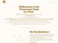 tierpension-hotelzurpfote.at Webseite Vorschau
