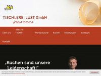 tischler-lust.at Webseite Vorschau