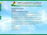 shg-leukaemie.de Webseite Vorschau