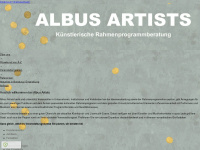 albus-artists.de Webseite Vorschau