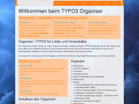 typo3-organiser.de Webseite Vorschau