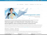 uebersetzungscenter.ch Webseite Vorschau