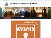 uhlandschule-marbach.de Webseite Vorschau