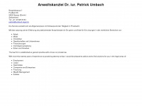 umbach-legal.ch Webseite Vorschau
