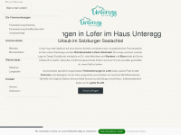 unteregg-lofer.at Webseite Vorschau