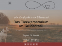 tierkrematorium-gruenenthal.de Webseite Vorschau