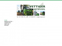 vettiger-transporte.ch Webseite Vorschau