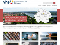 vhs-region-hannover.de Webseite Vorschau
