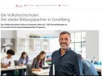 vhs-vorarlberg.at Webseite Vorschau